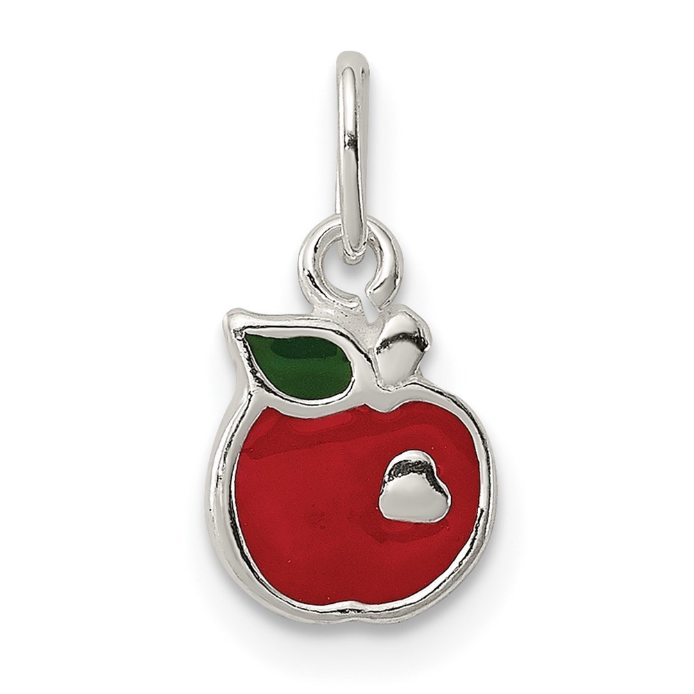 Million charms 925 Sterling Silver Enameled Apple Necklace Charm Pendant